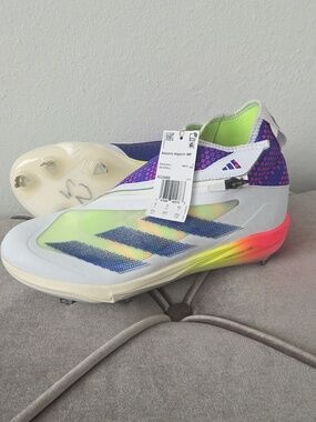 NWOB Adidas Adizero Impact + Warp Speed White Baseball Cleats IG3488 US 8.5 Mens